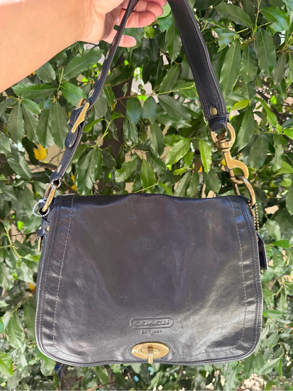 Coach Legacy 65th Anniversary vachetta Leather Turnlock Shoulder Bag
